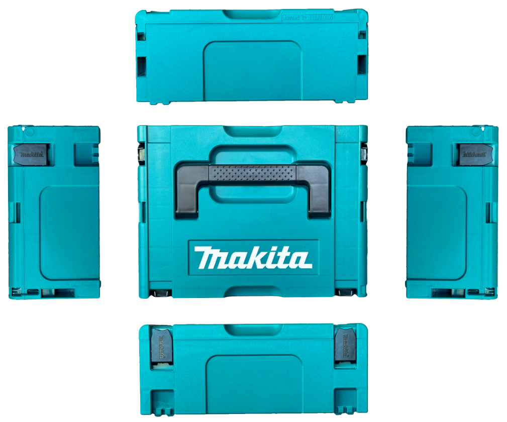 UK Injection Moulding manufacturer prodducts Makita's tool boxes in their iconic blue