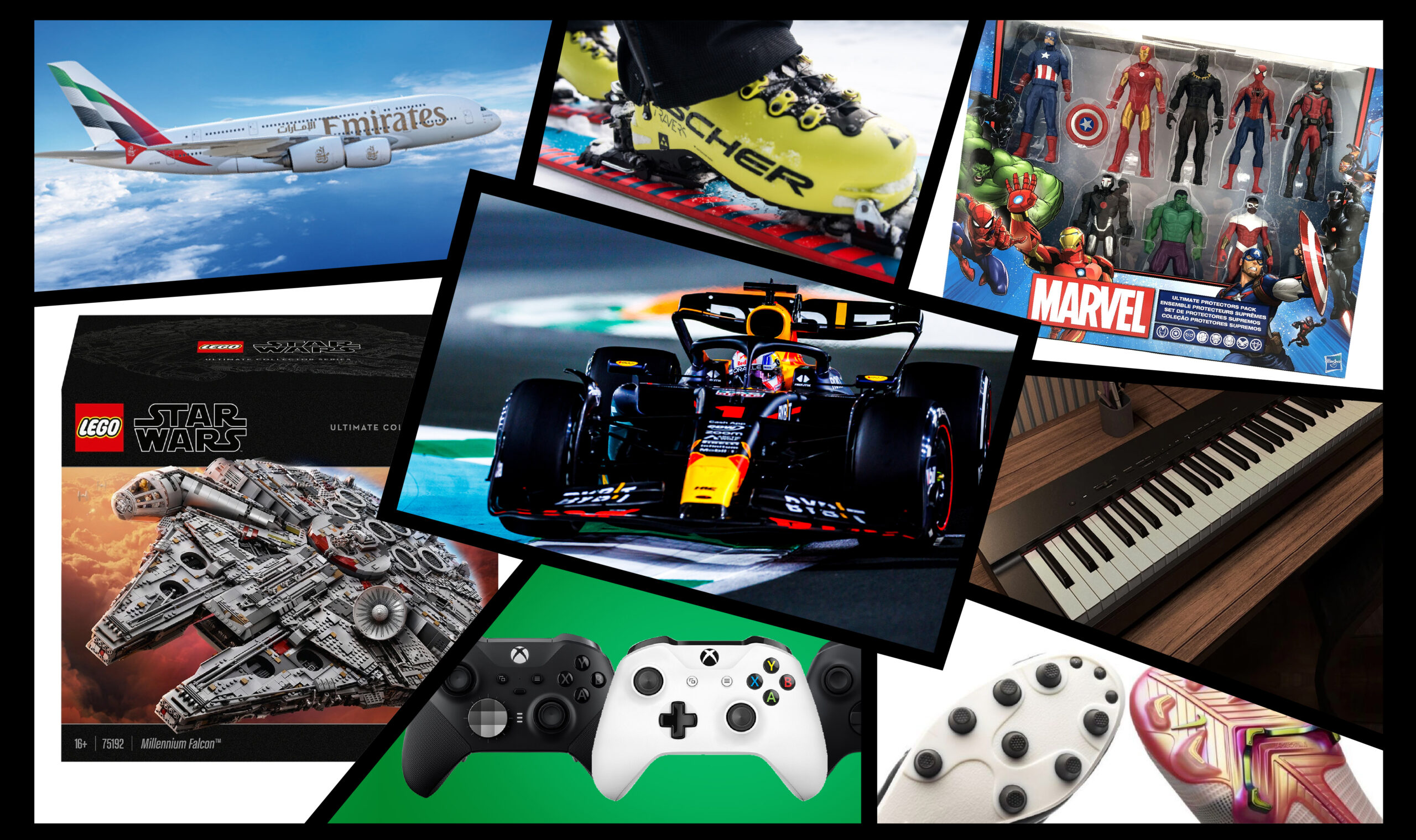 10 Products made with injection moulding, ranging from F1 car parts to action figures.